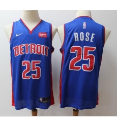 Pistons 25 Derrick Rose Blue City Edition Nike Swingman Jersey Pistons 25 Derrick Rose Blue City Edition Nike Swingman Jersey