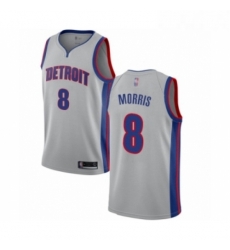 Womens Detroit Pistons 8 Markieff Morris Authentic Silver Basketball Jersey Statement Edition Womens Detroit Pistons 8 Markieff Morris Authentic Silver Basketball Jersey Statement Edition