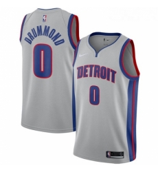Womens Nike Detroit Pistons 0 Andre Drummond Swingman Silver NBA Jersey Statement Edition Womens Nike Detroit Pistons 0 Andre Drummond Swingman Silver NBA Jersey Statement Edition