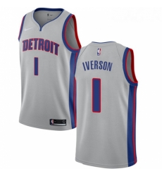 Womens Nike Detroit Pistons 1 Allen Iverson Authentic Silver NBA Jersey Statement Edition Womens Nike Detroit Pistons 1 Allen Iverson Authentic Silver NBA Jersey Statement Edition