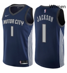 Womens Nike Detroit Pistons 1 Reggie Jackson Swingman Navy Blue NBA Jersey City Edition Womens Nike Detroit Pistons 1 Reggie Jackson Swingman Navy Blue NBA Jersey City Edition