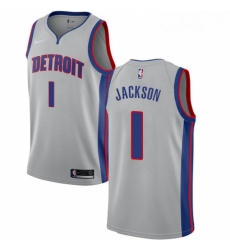 Womens Nike Detroit Pistons 1 Reggie Jackson Swingman Silver NBA Jersey Statement Edition Womens Nike Detroit Pistons 1 Reggie Jackson Swingman Silver NBA Jersey Statement Edition