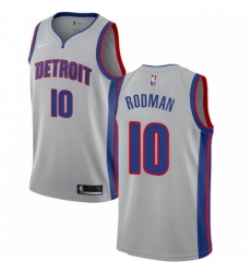 Womens Nike Detroit Pistons 10 Dennis Rodman Authentic Silver NBA Jersey Statement Edition Womens Nike Detroit Pistons 10 Dennis Rodman Authentic Silver NBA Jersey Statement Edition