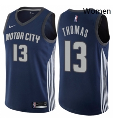 Womens Nike Detroit Pistons 13 Khyri Thomas Swingman Navy Blue NBA Jersey City Edition Womens Nike Detroit Pistons 13 Khyri Thomas Swingman Navy Blue NBA Jersey City Edition