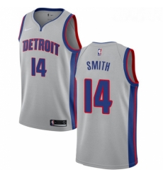 Womens Nike Detroit Pistons 14 Ish Smith Authentic Silver NBA Jersey Statement Edition Womens Nike Detroit Pistons 14 Ish Smith Authentic Silver NBA Jersey Statement Edition