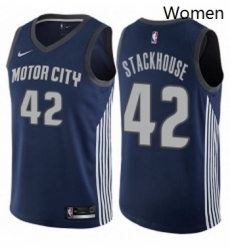 Womens Nike Detroit Pistons 42 Jerry Stackhouse Swingman Navy Blue NBA Jersey City Edition Womens Nike Detroit Pistons 42 Jerry Stackhouse Swingman Navy Blue NBA Jersey City Edition