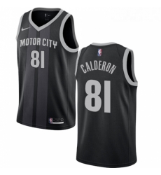 Womens Nike Detroit Pistons 81 Jose Calderon Swingman Black NBA Jersey City Edition Womens Nike Detroit Pistons 81 Jose Calderon Swingman Black NBA Jersey City Edition