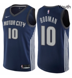 Youth Nike Detroit Pistons 10 Dennis Rodman Swingman Navy Blue NBA Jersey City Edition Youth Nike Detroit Pistons 10 Dennis Rodman Swingman Navy Blue NBA Jersey City Edition