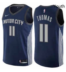 Youth Nike Detroit Pistons 11 Isiah Thomas Swingman Navy Blue NBA Jersey City Edition Youth Nike Detroit Pistons 11 Isiah Thomas Swingman Navy Blue NBA Jersey City Edition