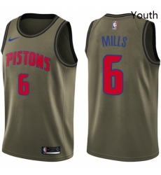 Youth Nike Detroit Pistons 6 Terry Mills Swingman Green Salute to Service NBA Jersey Youth Nike Detroit Pistons 6 Terry Mills Swingman Green Salute to Service NBA Jersey