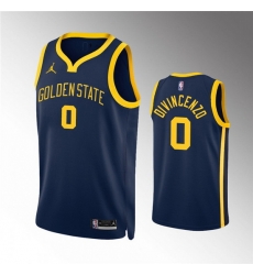 Men Golden State Warriors 0 Donte DiVincenzo Navy Statement EditionStitched Jersey Men Golden State Warriors 0 Donte DiVincenzo Navy Statement EditionStitched Jersey