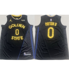 Men Golden State Warriors 0 Gary Payton II Black 2024 25 Statement Edition Stitched Basketball Jersey