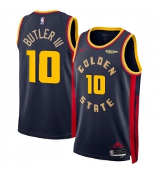 Men Golden State Warriors 10 Jimmy Bulter III Navy 2025 City Edition Stitched Basketball Jersey Men Golden State Warriors 10 Jimmy Bulter III Navy 2025 City Edition Stitched Basketball Jersey