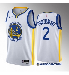 Men Golden State Warriors 2 Brandin Podziemski White 2023 Draft Association Edition Swingman Stitched Basketball Jersey Men Golden State Warriors 2 Brandin Podziemski White 2023 Draft Association Edition Swingman Stitched Basketball Jersey