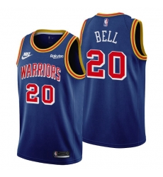Men Golden State Warriors 20 Jordan Bell Men Nike Releases Classic Edition NBA 75th Anniversary Jersey Blue Men Golden State Warriors 20 Jordan Bell Men Nike Releases Classic Edition NBA 75th Anniversary Jersey Blue