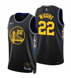 Men Golden State Warriors 22 Andrew Wiggins 2021 22 City Edition Black 75th Anniversary Stitched Basketball Jersey Men Golden State Warriors 22 Andrew Wiggins 2021 22 City Edition Black 75th Anniversary Stitched Basketball Jersey