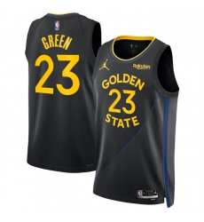 Men Golden State Warriors 23 Draymond Green Black 2024 25 Statement Edition Stitched Basketball Jersey Men Golden State Warriors 23 Draymond Green Black 2024 25 Statement Edition Stitched Basketball Jersey