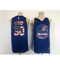 Men Golden State Warriors 30 Stephen Curry Blue USA Flag Stitched Jersey Men Golden State Warriors 30 Stephen Curry Blue USA Flag Stitched Jersey