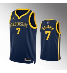 Men Golden State Warriors 7 Patrick Baldwin Jr Navy Statement EditionStitched Jersey Men Golden State Warriors 7 Patrick Baldwin Jr Navy Statement EditionStitched Jersey