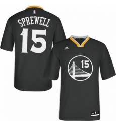 Mens Adidas Golden State Warriors 15 Latrell Sprewell Authentic Black Alternate NBA Jersey Mens Adidas Golden State Warriors 15 Latrell Sprewell Authentic Black Alternate NBA Jersey