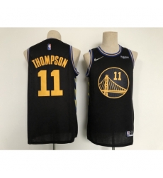 Men's Golden State Warriors #11 Klay Thompson Black City Player Jersey Men's Golden State Warriors #11 Klay Thompson Black City Player Jersey