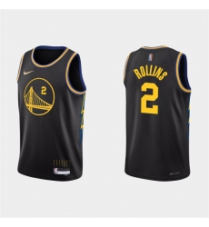 Men's Golden State Warriors #2 Ryan Rollins 2022 Black Stitched Basketball Jersey Men's Golden State Warriors #2 Ryan Rollins 2022 Black Stitched Basketball Jersey