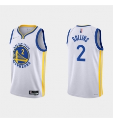 Men's Golden State Warriors #2 Ryan Rollins 2022 White Stitched Basketball Jersey Men's Golden State Warriors #2 Ryan Rollins 2022 White Stitched Basketball Jersey