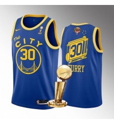Men's Golden State Warriors #30 Stephen Curry 2022 Royal NBA Finals Champions Stitched Jerseys Men's Golden State Warriors #30 Stephen Curry 2022 Royal NBA Finals Champions Stitched Jerseys