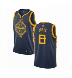 Mens Golden State Warriors 8 Alec Burks Authentic Navy Blue Basketball Jersey City Edition Mens Golden State Warriors 8 Alec Burks Authentic Navy Blue Basketball Jersey City Edition