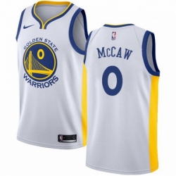 Mens Nike Golden State Warriors 0 Patrick McCaw Swingman White Home NBA Jersey Association Edition 