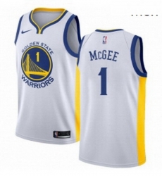 Mens Nike Golden State Warriors 1 JaVale McGee Authentic White Home NBA Jersey Association Edition Mens Nike Golden State Warriors 1 JaVale McGee Authentic White Home NBA Jersey Association Edition