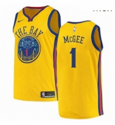 Mens Nike Golden State Warriors 1 JaVale McGee Swingman Gold NBA Jersey City Edition Mens Nike Golden State Warriors 1 JaVale McGee Swingman Gold NBA Jersey City Edition