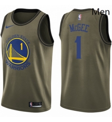 Mens Nike Golden State Warriors 1 JaVale McGee Swingman Green Salute to Service NBA Jersey Mens Nike Golden State Warriors 1 JaVale McGee Swingman Green Salute to Service NBA Jersey