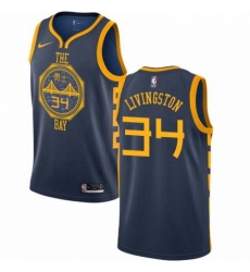 Mens Nike Golden State Warriors 34 Shaun Livingston Swingman Navy Blue NBA Jersey City Edition Mens Nike Golden State Warriors 34 Shaun Livingston Swingman Navy Blue NBA Jersey City Edition