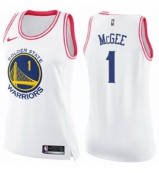 Womens Nike Golden State Warriors 1 JaVale McGee Swingman WhitePink Fashion NBA Jersey Womens Nike Golden State Warriors 1 JaVale McGee Swingman WhitePink Fashion NBA Jersey
