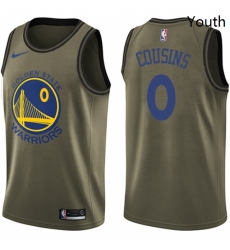 Youth Nike Golden State Warriors 0 DeMarcus Cousins Green NBA Swingman Salute to Service Jersey Youth Nike Golden State Warriors 0 DeMarcus Cousins Green NBA Swingman Salute to Service Jersey