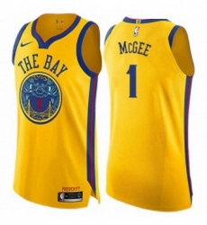 Youth Nike Golden State Warriors 1 JaVale McGee Swingman Gold NBA Jersey City Edition Youth Nike Golden State Warriors 1 JaVale McGee Swingman Gold NBA Jersey City Edition