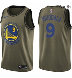 Youth Nike Golden State Warriors 9 Andre Iguodala Swingman Green Salute to Service NBA Jersey Youth Nike Golden State Warriors 9 Andre Iguodala Swingman Green Salute to Service NBA Jersey