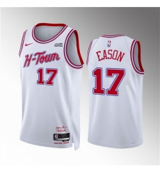 Men Houston Rockets 17 Tari Eason White 2023 24 City Edition Stitched Jersey Men Houston Rockets 17 Tari Eason White 2023 24 City Edition Stitched Jersey