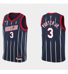 Men Houston Rockets 3 Kevin Porter Jr 2021 22 City Edition 75th Anniversary Navy Stitched Basketball Jersey Men Houston Rockets 3 Kevin Porter Jr 2021 22 City Edition 75th Anniversary Navy Stitched Basketball Jersey