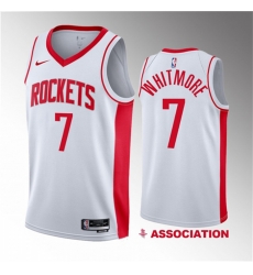 Men Houston Rockets 7 Cam Whitmore White 2023 Draft Association Edition Stitched Basketball Jersey Men Houston Rockets 7 Cam Whitmore White 2023 Draft Association Edition Stitched Basketball Jersey