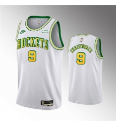 Men Houston Rockets 9 Josh Christopher White Swingman Classic Edition Stitched Basketball Jersey Men Houston Rockets 9 Josh Christopher White Swingman Classic Edition Stitched Basketball Jersey