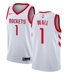 Men Nike Houston Rockets 1 John Wall White NBA Swingman Association Edition Jersey Men Nike Houston Rockets 1 John Wall White NBA Swingman Association Edition Jersey