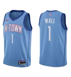 Men's Houston Rockets John Wall Blue Nike Association Swingman Jersey Men's Houston Rockets John Wall Blue Nike Association Swingman Jersey