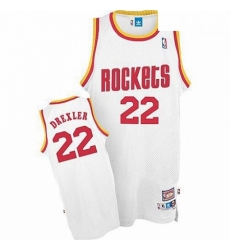 Mens Mitchell and Ness Houston Rockets 22 Clyde Drexler Authentic White Throwback NBA Jersey Mens Mitchell and Ness Houston Rockets 22 Clyde Drexler Authentic White Throwback NBA Jersey