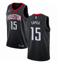 Mens Nike Houston Rockets 15 Clint Capela Swingman Black Alternate NBA Jersey Statement Edition Mens Nike Houston Rockets 15 Clint Capela Swingman Black Alternate NBA Jersey Statement Edition