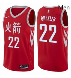Mens Nike Houston Rockets 22 Clyde Drexler Authentic Red NBA Jersey City Edition Mens Nike Houston Rockets 22 Clyde Drexler Authentic Red NBA Jersey City Edition