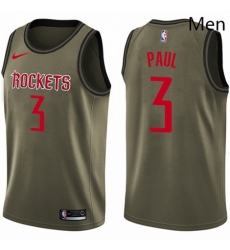 Mens Nike Houston Rockets 3 Chris Paul Swingman Green Salute to Service NBA Jersey Mens Nike Houston Rockets 3 Chris Paul Swingman Green Salute to Service NBA Jersey