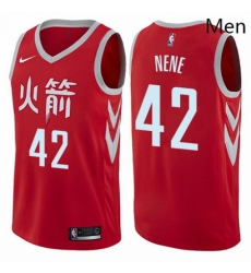 Mens Nike Houston Rockets 42 Nene Authentic Red NBA Jersey City Edition Mens Nike Houston Rockets 42 Nene Authentic Red NBA Jersey City Edition