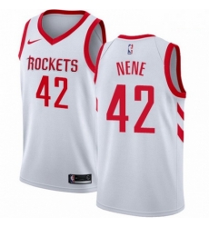 Mens Nike Houston Rockets 42 Nene Authentic White Home NBA Jersey Association Edition Mens Nike Houston Rockets 42 Nene Authentic White Home NBA Jersey Association Edition